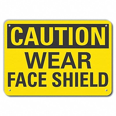 Caution Sign 7 in x 10 in Plastic