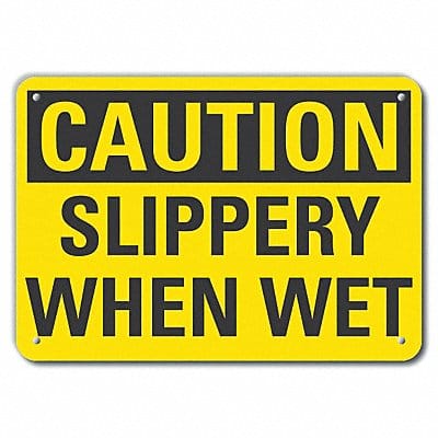 Caution Sign 7 inx10 in Plastic