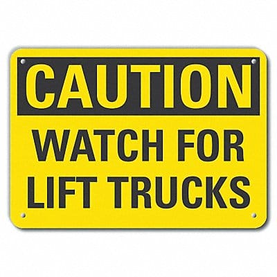 Caution Sign 7 in x 10 in Plastic