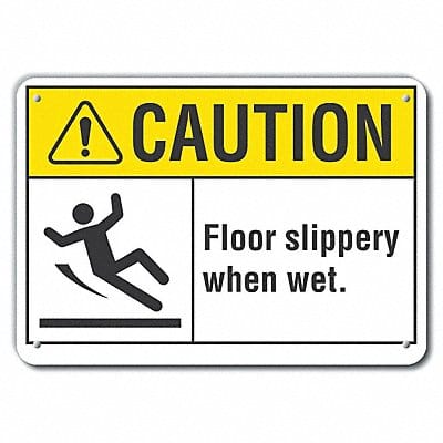 Caution Sign 7 inx10 in Plastic