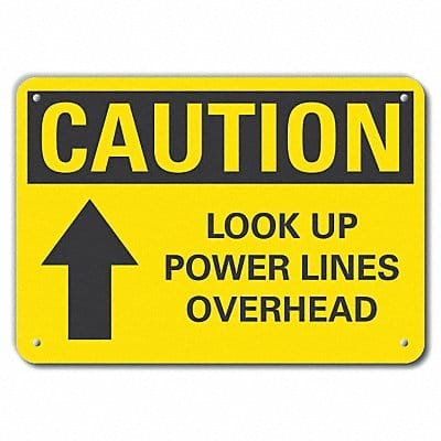 Caution Sign 7 inx10 in Plastic