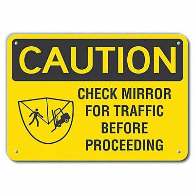 Caution Sign 7 inx10 in Plastic