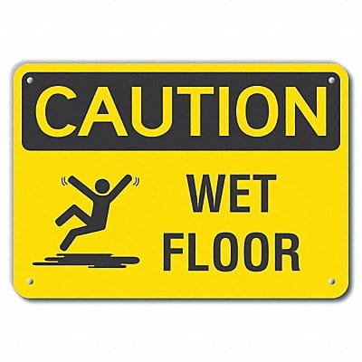 Caution Sign 7 inx10 in Plastic