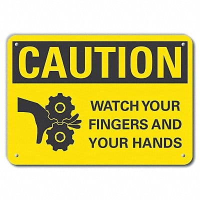 Caution Sign 7 inx10 in Plastic