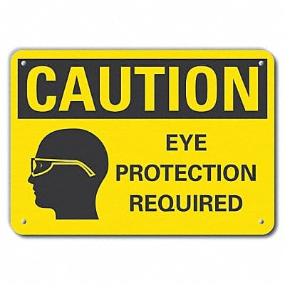 Caution Sign 7 inx10 in Plastic
