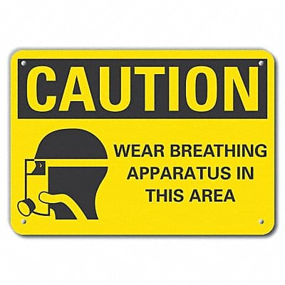 Caution Sign 7 inx10 in Plastic