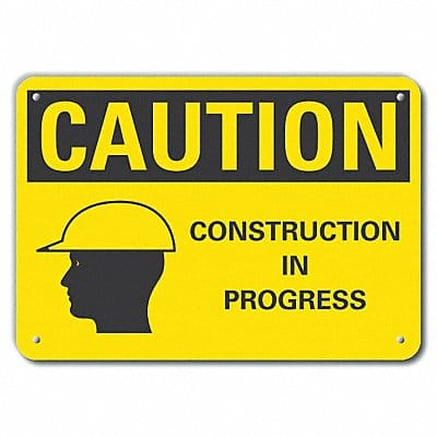 Caution Sign 7 inx10 in Plastic