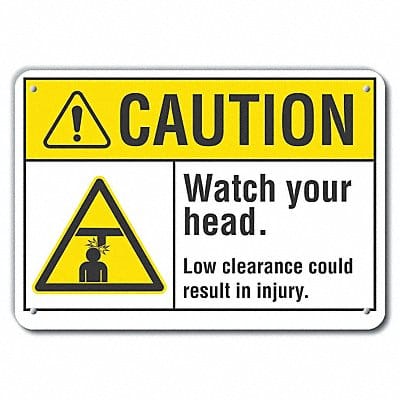 Caution Sign 7 inx10 in Plastic