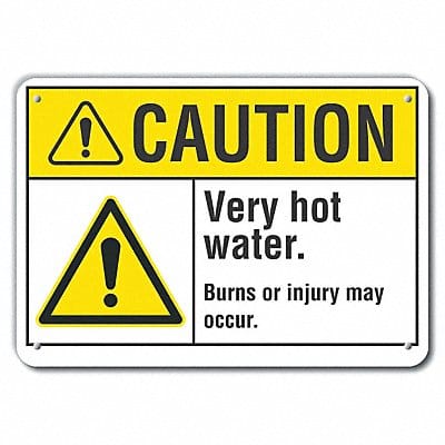 Caution Sign 7 inx10 in Plastic