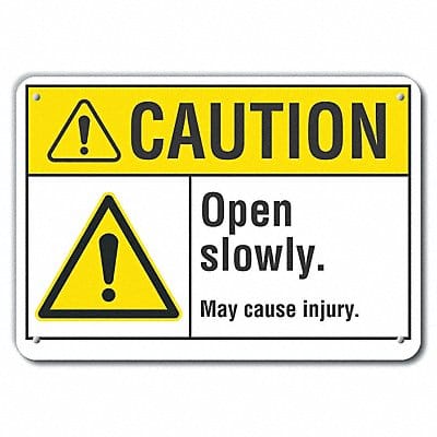 Caution Sign 7 in x 10 in Plastic