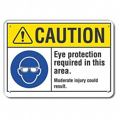 Caution Sign 7 inx10 in Plastic