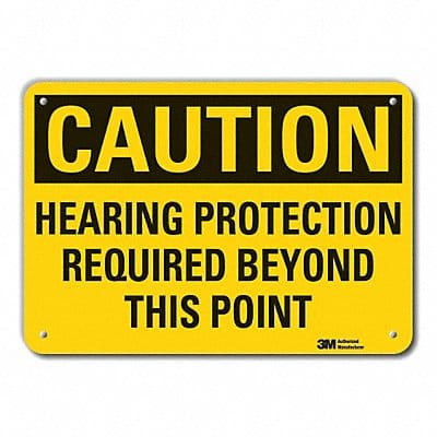 Caution Sign 10 inx14 in Plastic