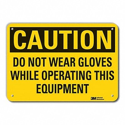 Caution Sign 10 in x 14 in Plastic
