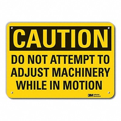 Caution Sign 10 inx14 in Plastic