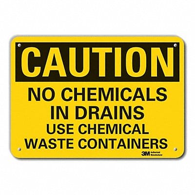 Caution Sign 10 in x 14 in Plastic