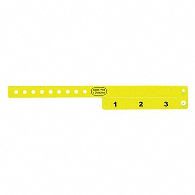 ID Wristband Vinyl Cash Tag Yellow PK500