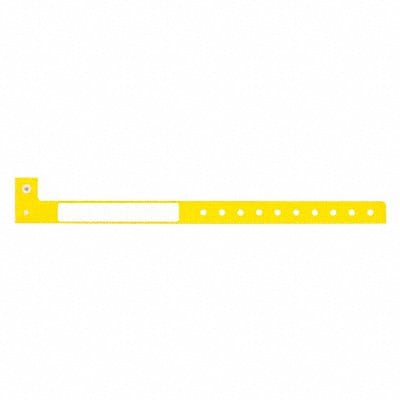 ID Wristband Yellow 1-1/4 in W PK500