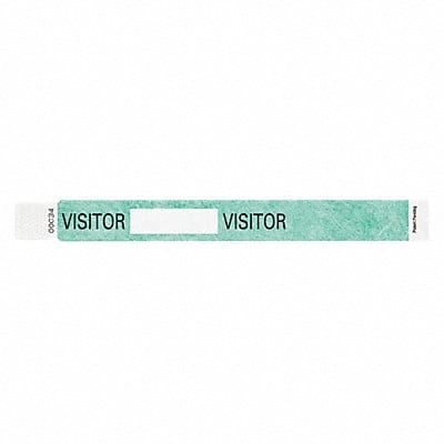 ID Wristband 10inL x 1inW Visitor PK500