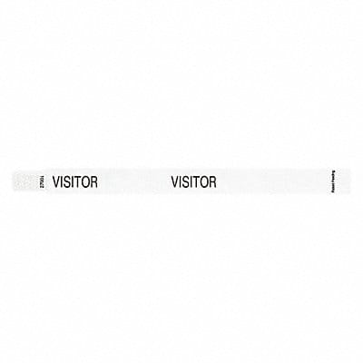 ID Wristband White 3/4in W Visitor PK500