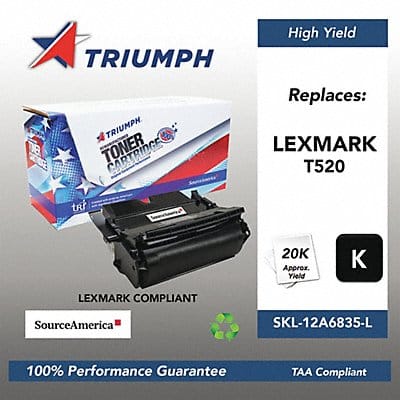 Toner Cartridge Black 20 000 LexmarkT520