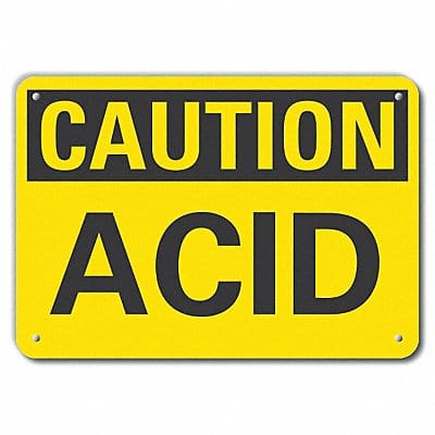 Caution Sign 7 inx10 in Plastic