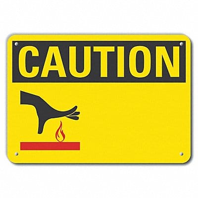 Caution Sign Blank 7 in x 10 in Plastic