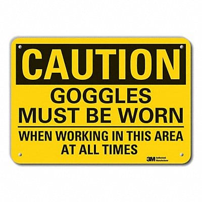 Caution Sign 7 inx10 in Plastic