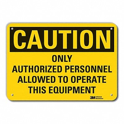 Caution Sign 7 inx10 in Plastic