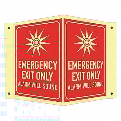 Safety Sign 6 in x 7 1/2 in Aluminum