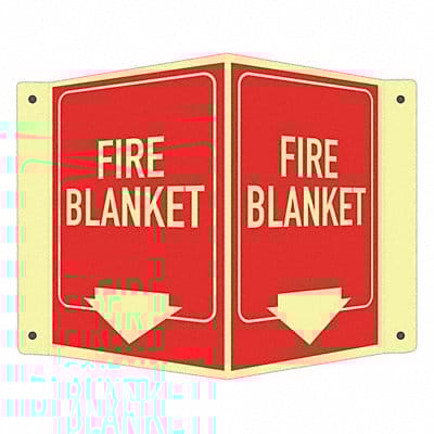 Fire Sign 6 in x 7 1/2 in Aluminum