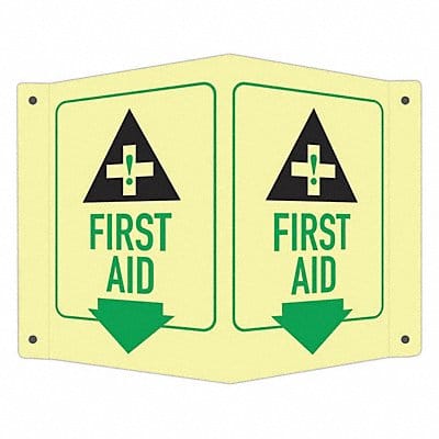 Safety Sign 6 in x 7 1/2 in Aluminum