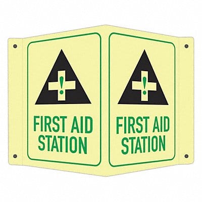 Safety Sign 6 in x 7 1/2 in Aluminum