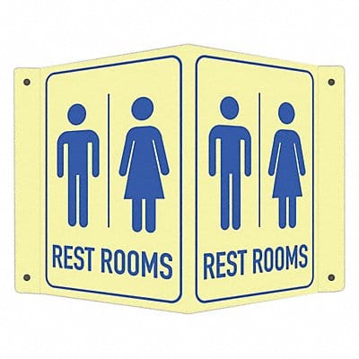 Facility Sign 6 in x 7 1/2 in Aluminum