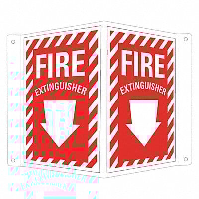 Fire Extinguisher Sign 10x12in Aluminum