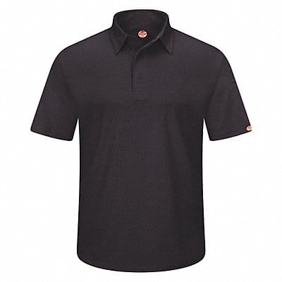 J2888 Short Sleeve Polo Sz 3XL Black Polyester