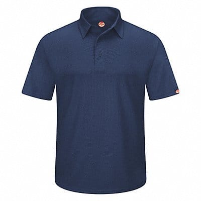 J2888 Short Sleeve Polo Sz S Navy Polyester