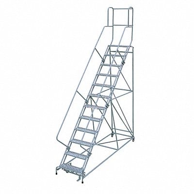 Rolling Ladder 162 in H 12 Steps 450 lb