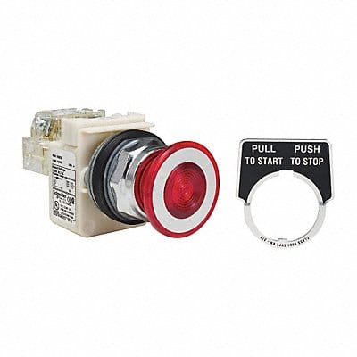 Illuminated Push Button 30mm 1NO/1NC Red Illuminated Push Button 30mm 1NO/1NC Red