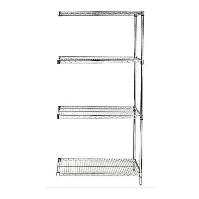 Wire Shlv Unit Cap 600 lb 18inx54inx36in