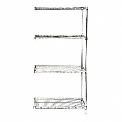 Wire Shlv Unit Cap 600 lb 24inx54inx36in