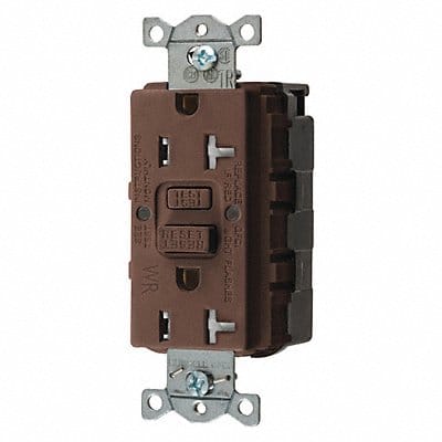 Recept Brown 20 A GFCI 2P3W Bk Sd 1PK