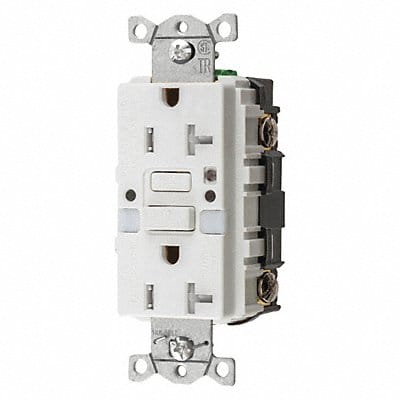 Recept Wht 20 A GFCI 2P3W Back Side 1PK