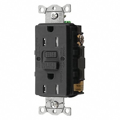 Recept Blk 15 A GFCI 2P3W Back Side 1PK