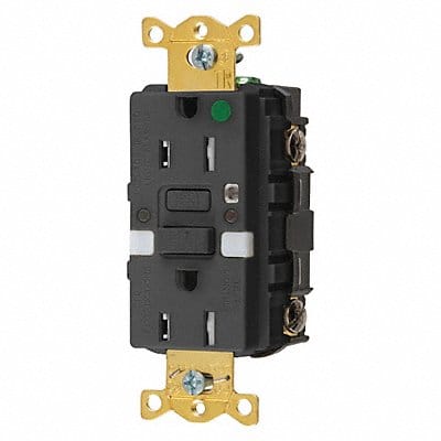 Recept Blk 15 A GFCI 2P3W Back Side 1PK