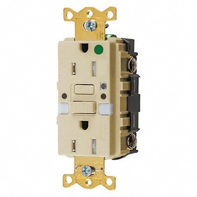 Recept Ivory 15 A GFCI 2P3W Bk Sd 1PK