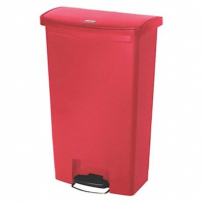 Trash Can Rectangular 18 gal Red