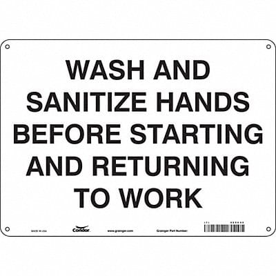 Safety Sign 10 in x 14 in Polyethylene