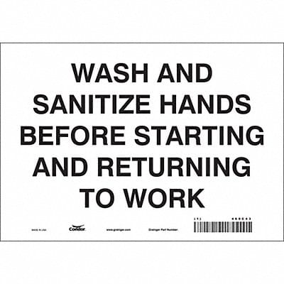 Safety Sign 7 in x 10 in Vinyl