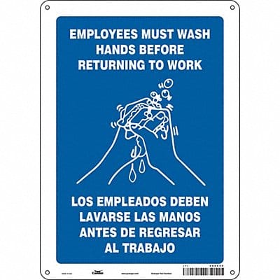 Safety Sign 14 in x 10 in Polyethylene