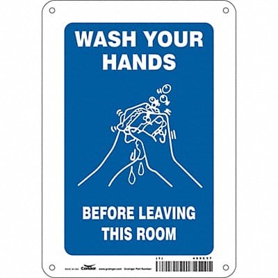 Safety Sign 10 in x 7 in Aluminum